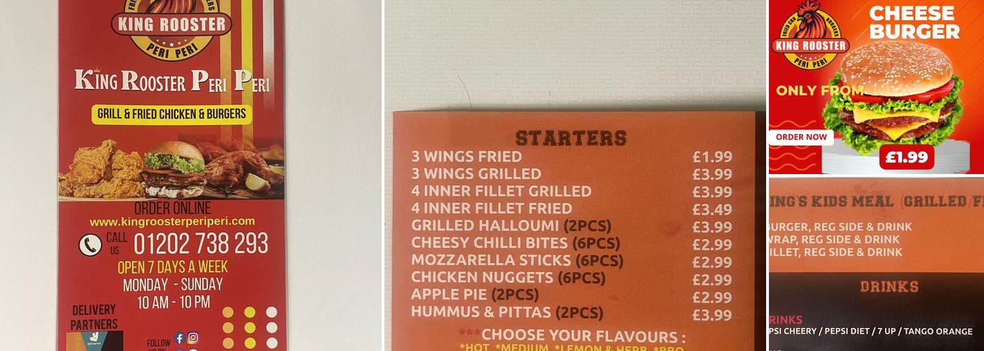King Rooster Peri Peri Menu