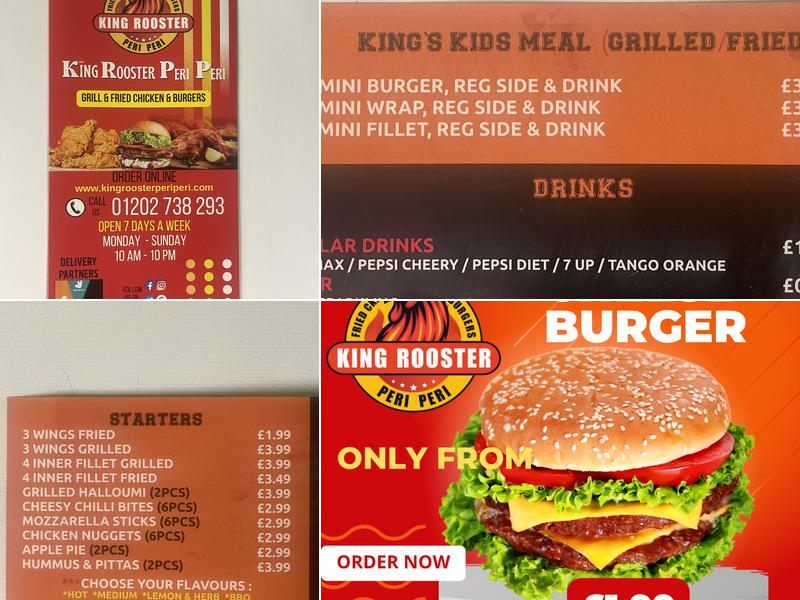 King Rooster Peri Peri Menu