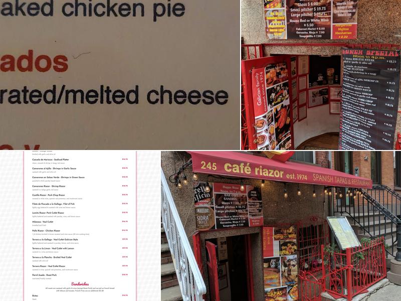 Café Riazor Menu
