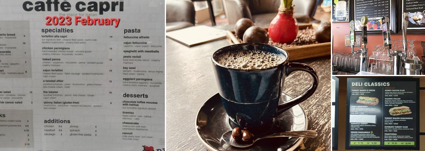 Caffè Capri Menu