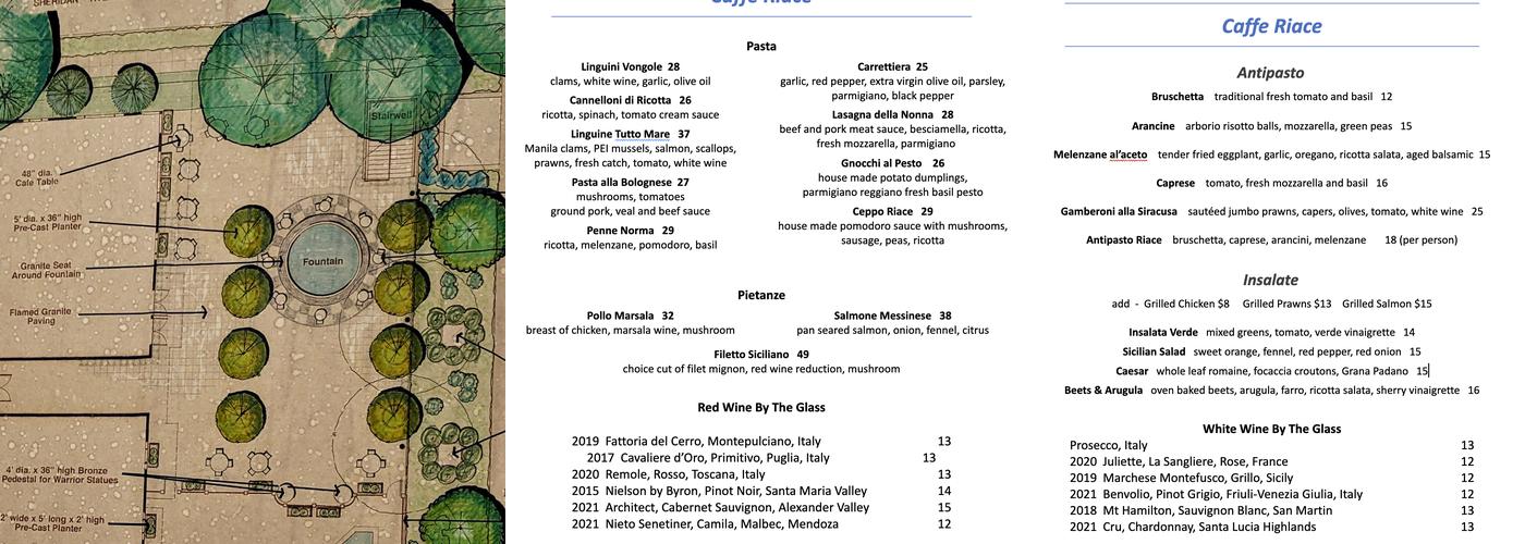 Caffe Riace Menu