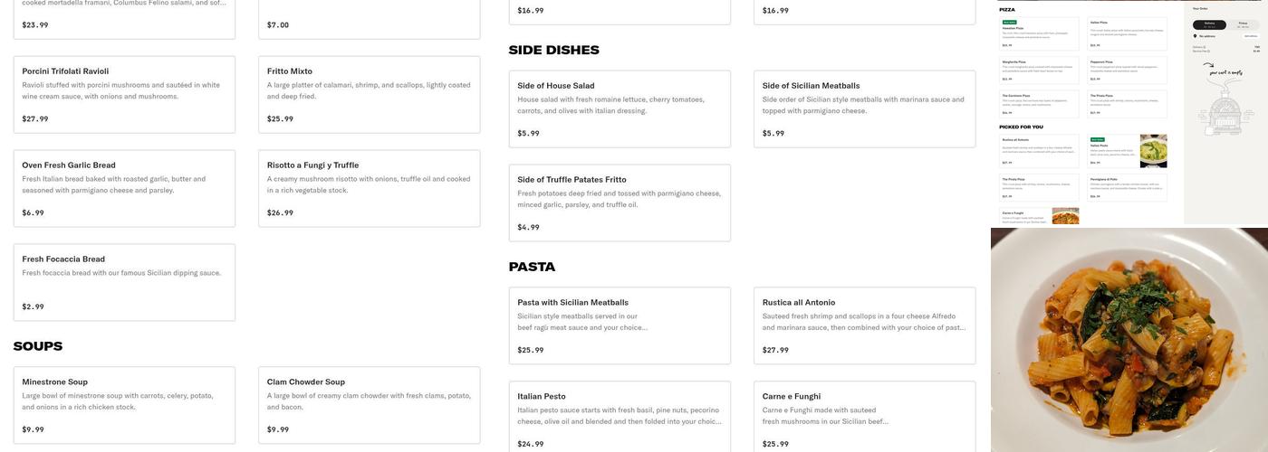 Caffé Sport Menu