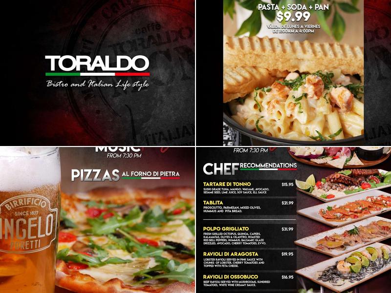 Toraldo Bistro Menu