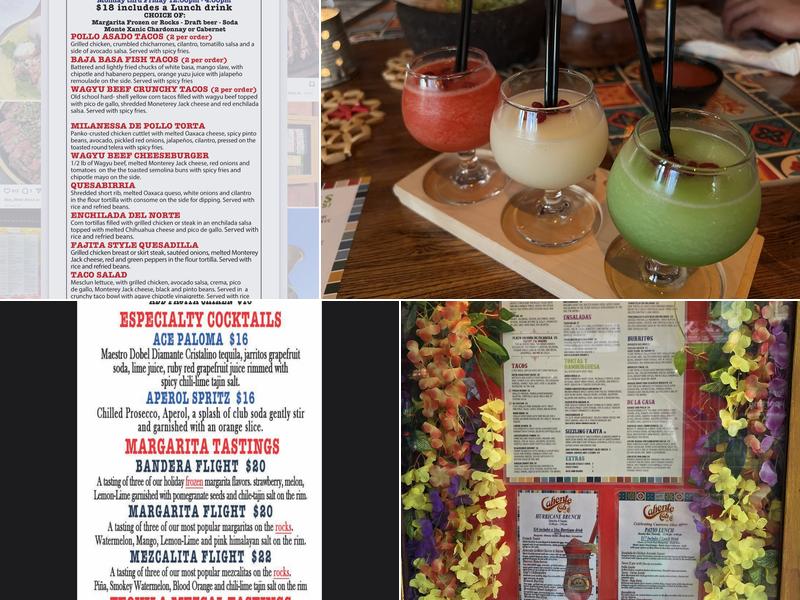 Caliente Cab Co. Menu