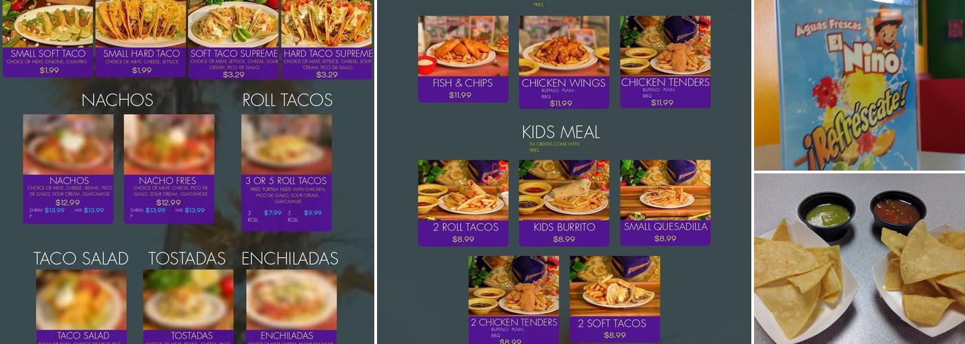 California Taco Shop Menu