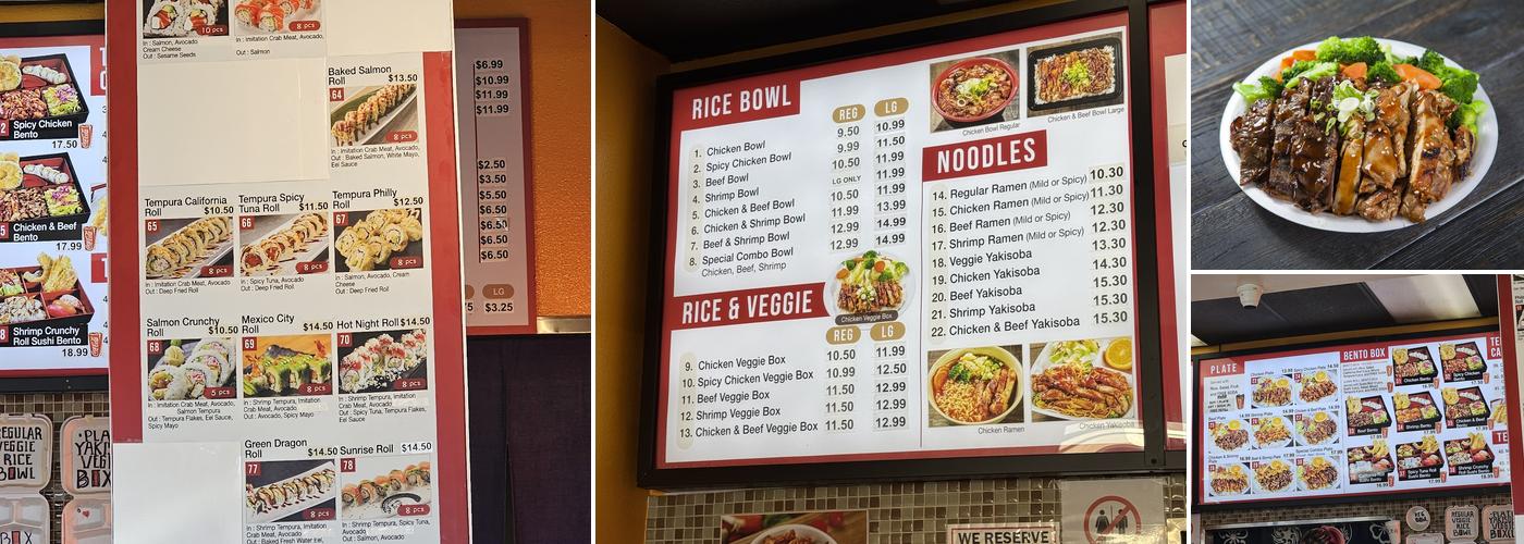 Golden Teriyaki & Sushi Menu