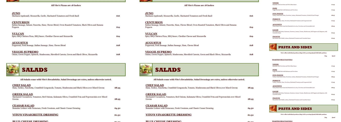 Camy's Menu