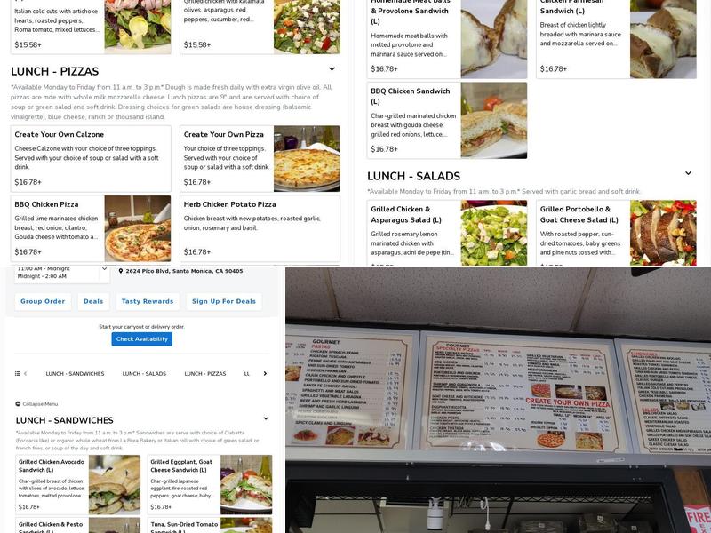 Classic Pizza Menu