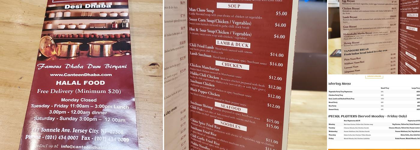 Canteen Desi Dhaba Menu