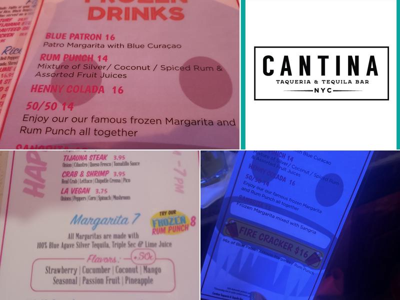 Cantina Taqueria & Tequila Bar Menu