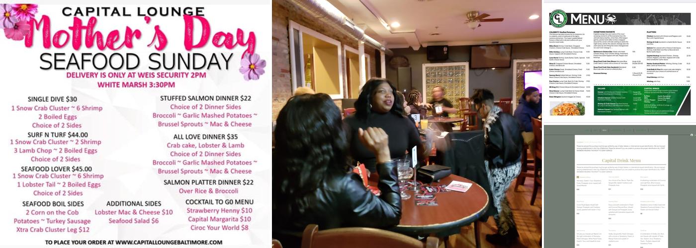 Capital Lounge, Inc. Menu