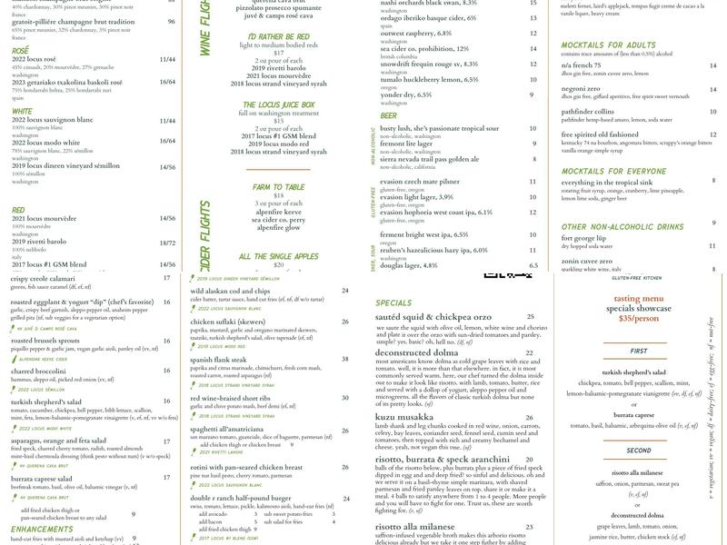 a stir Menu