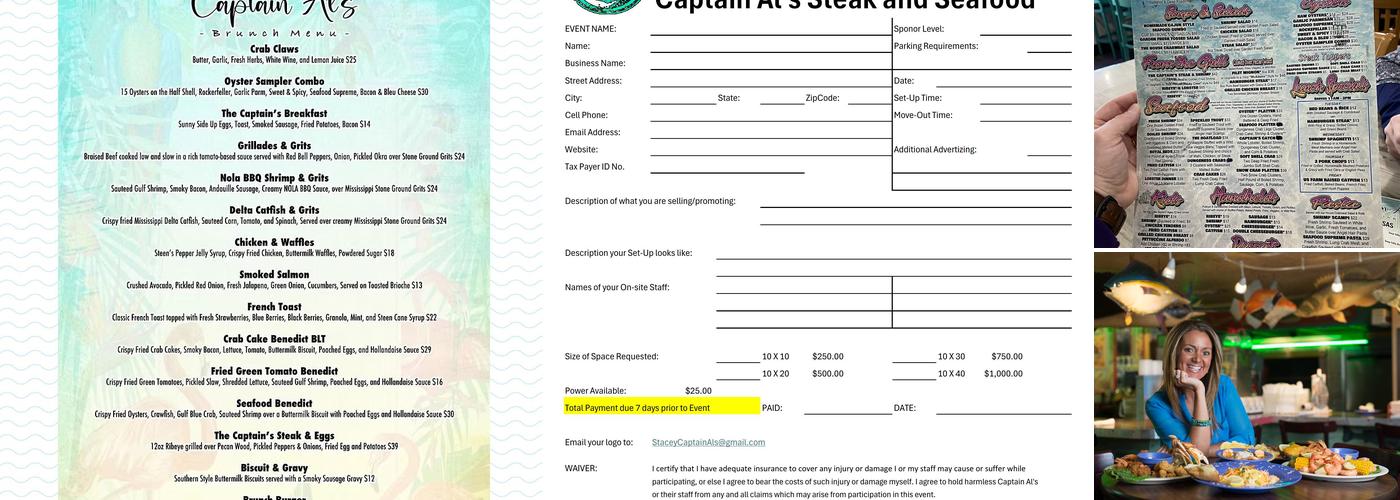 Captain Al's Steak & Seafood Menu