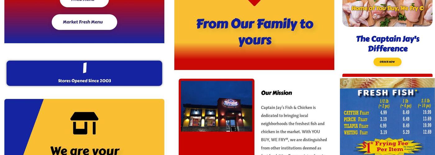 Captain Jay's Fish & Chicken Menu