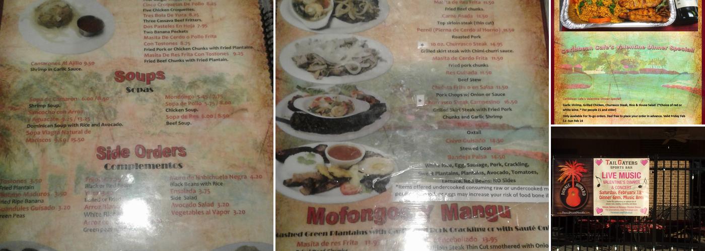 Caribbean Cafe Menu