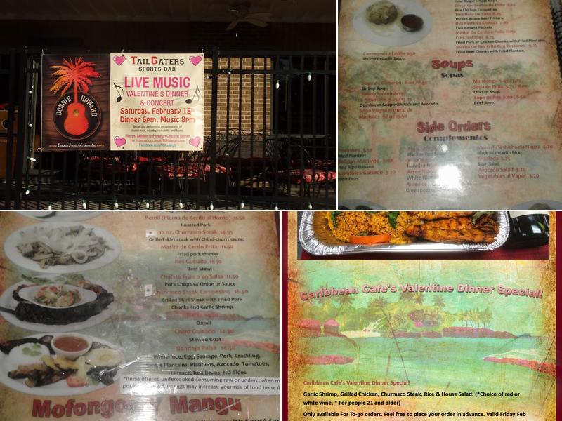 Caribbean Cafe Menu