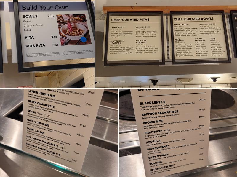 CAVA Menu