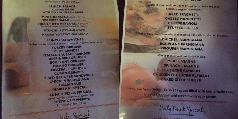 CDB Pizza & Italian Restaurant Menu