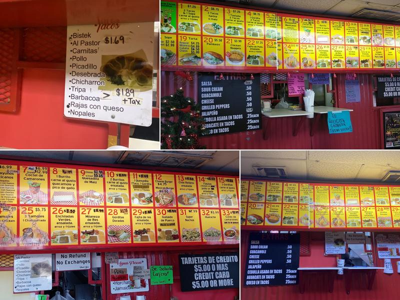 Cesar’s Tacos Menu