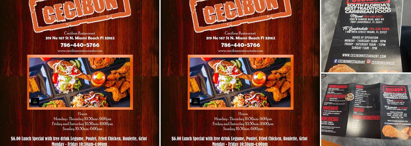 Cecibon Restaurant Menu