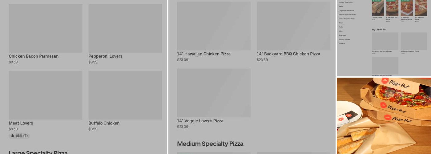 Pizza Hut Menu