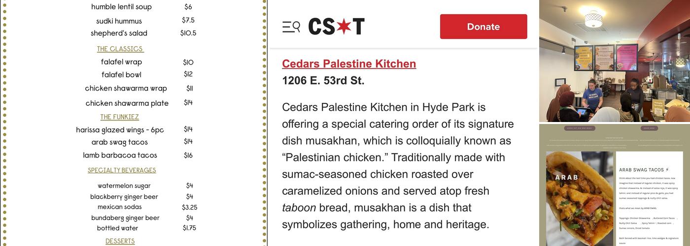 Cedars Mediterranean Kitchen Menu