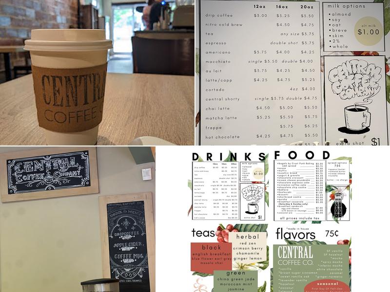 Central Coffee Co Menu
