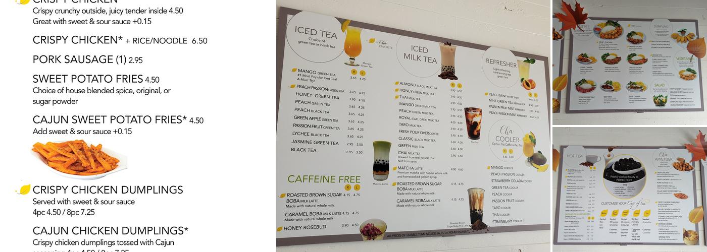 Cha For Tea - Long Beach Menu