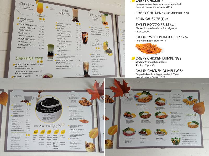 Cha For Tea - Long Beach Menu