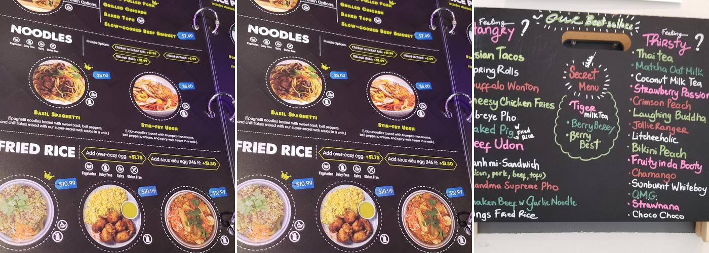 Cha2o Vietnamese Restaurant & Dessert Lounge Menu