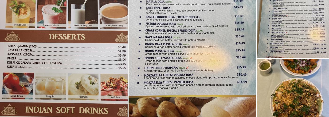 Chaat Corner Menu
