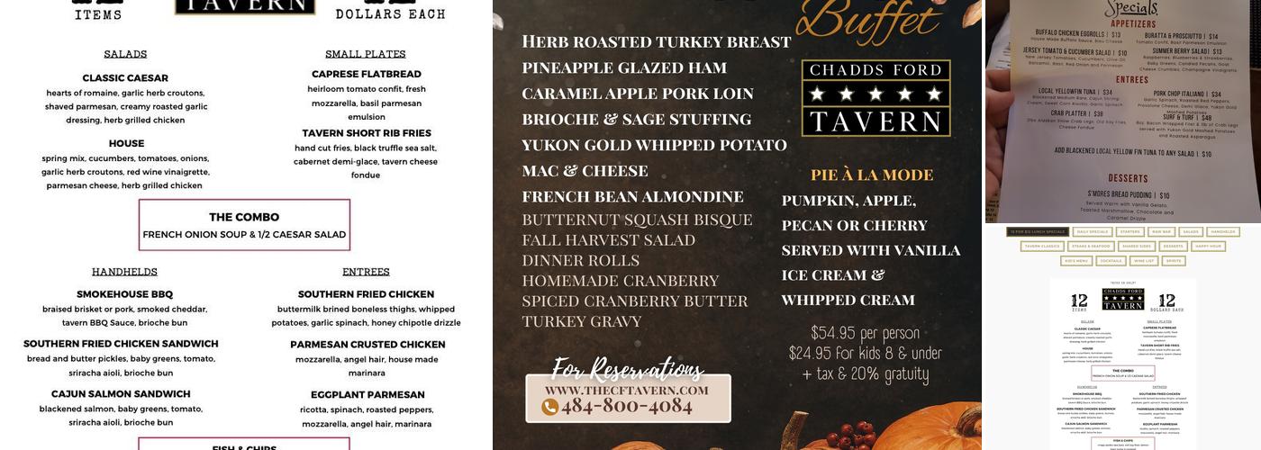 Chadds Ford Tavern Menu