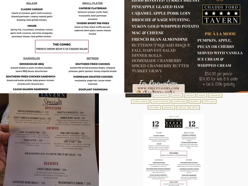 Chadds Ford Tavern Menu