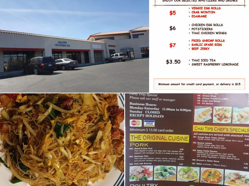 Chai Tip's Thai & Chinese Menu