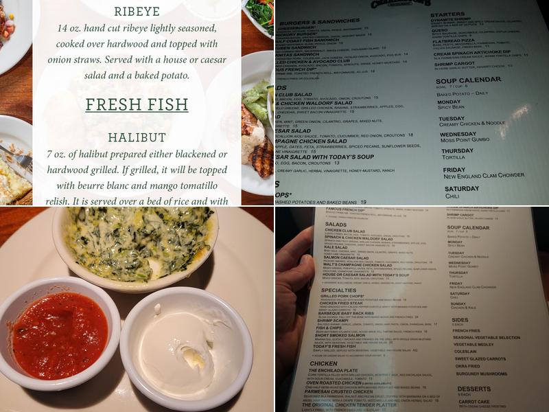 Charleston's Restaurant Menu