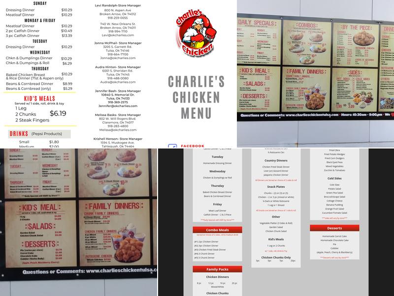 Charlie's Chicken on Sheridan Menu