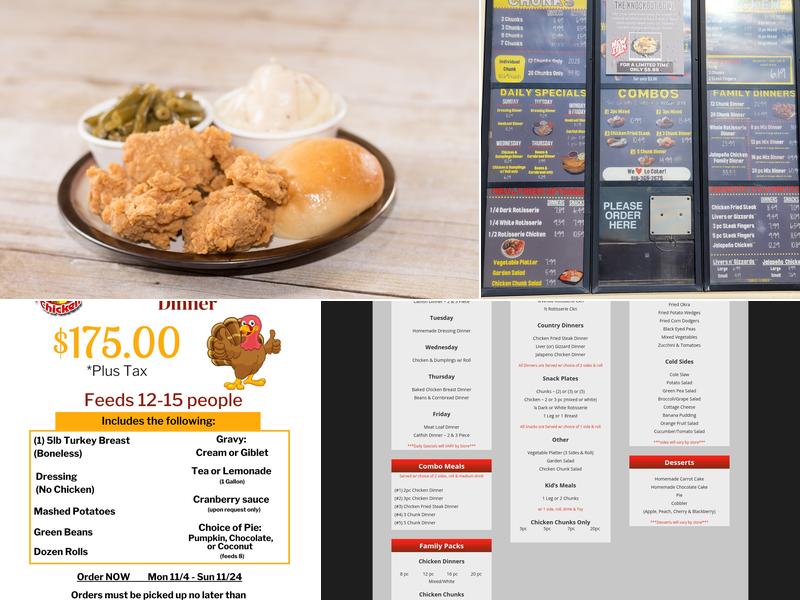 Charlie's Chicken on Memorial Menu