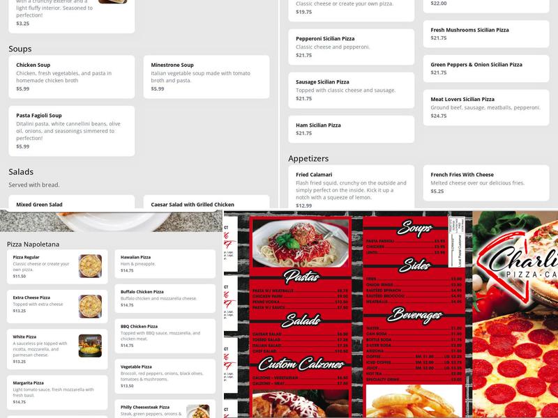 Uptown Pizzeria 3 Menu