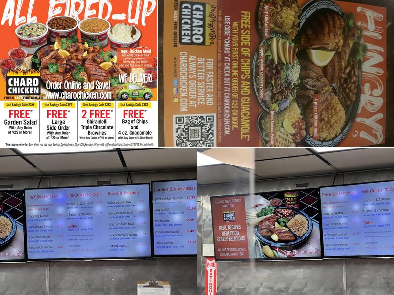 Charo Chicken Menu