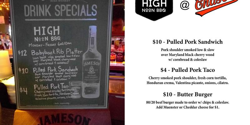 Chasers Menu