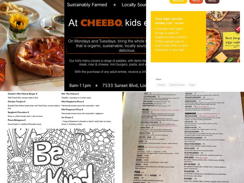 Cheebo Menu