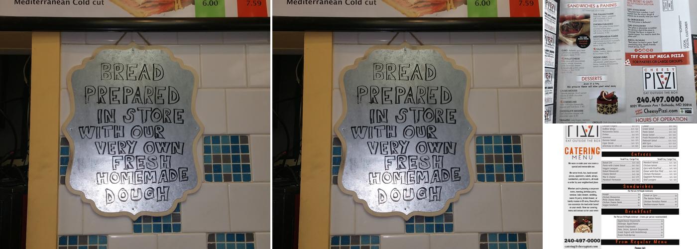 Cheesy Pizzi Menu