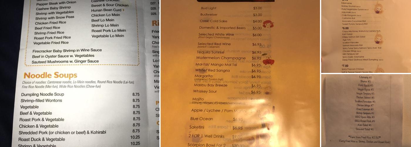 Chef 28 Menu