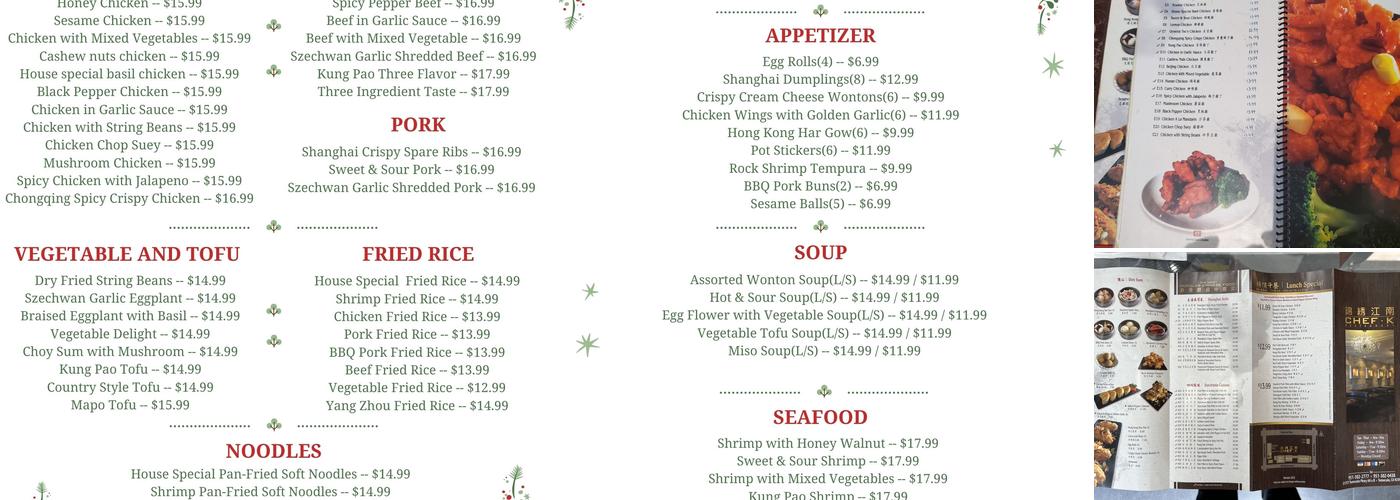 Chef K Menu