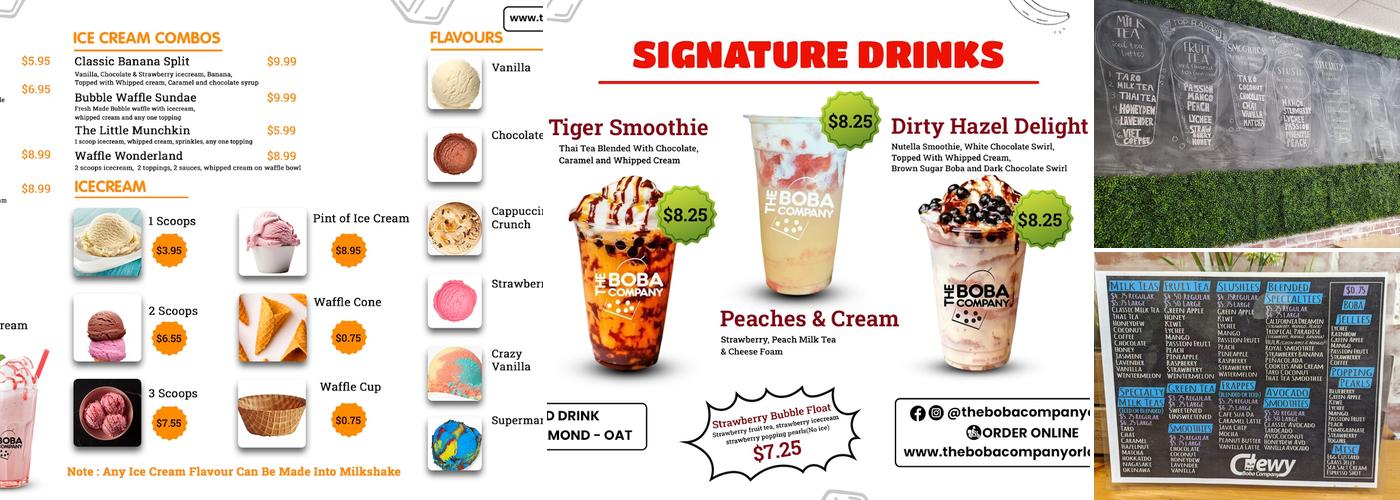 THE BOBA COMPANY Menu