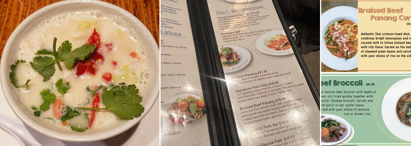 Sukho Thai Extraordinaire Menu