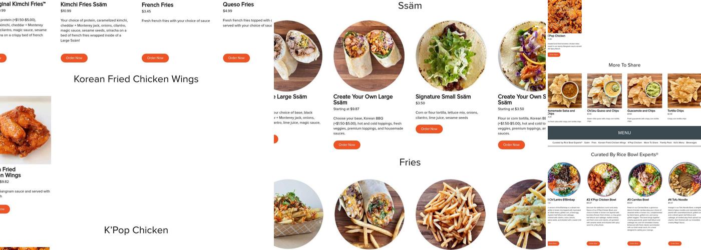 Chi'Lantro Menu