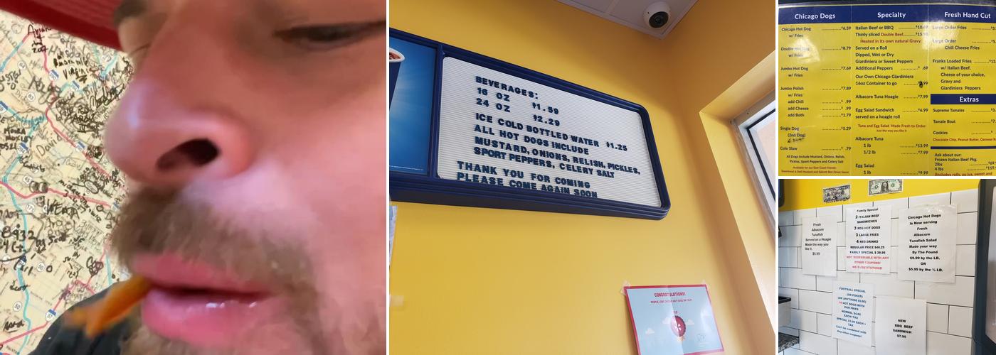 Chicago Hot Dogs Menu