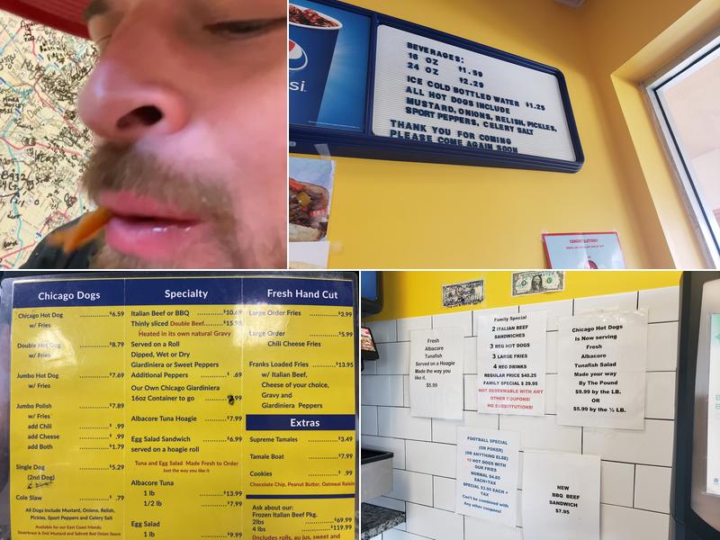 Chicago Hot Dogs Menu