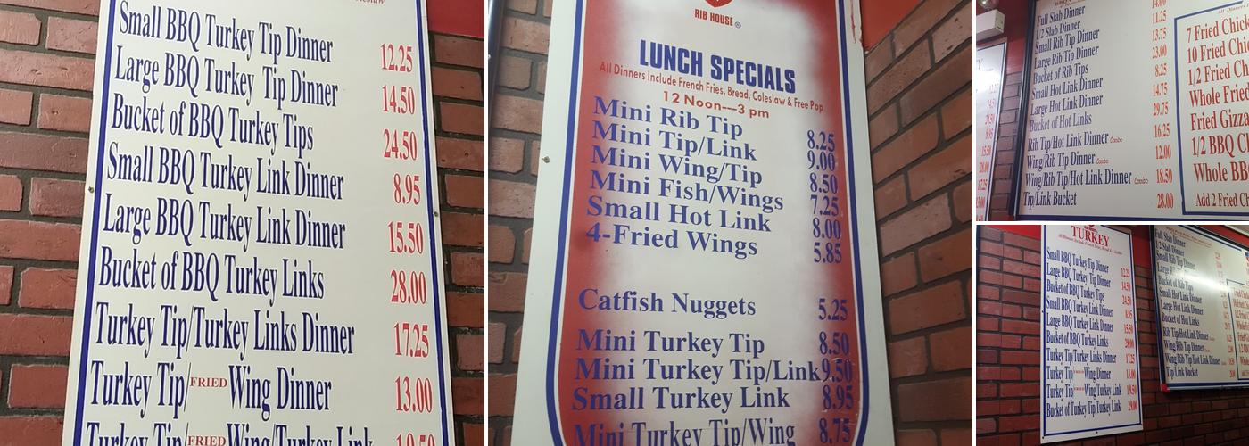 Chicago Pit Stop BBQ Menu